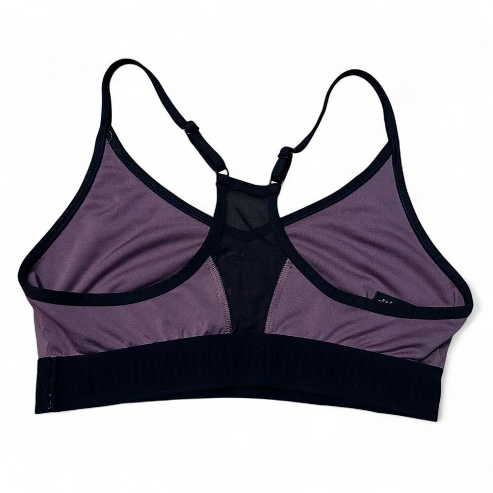 PINK Victoria Secret Women's Purple and Black‎ Bra Medium lightweight